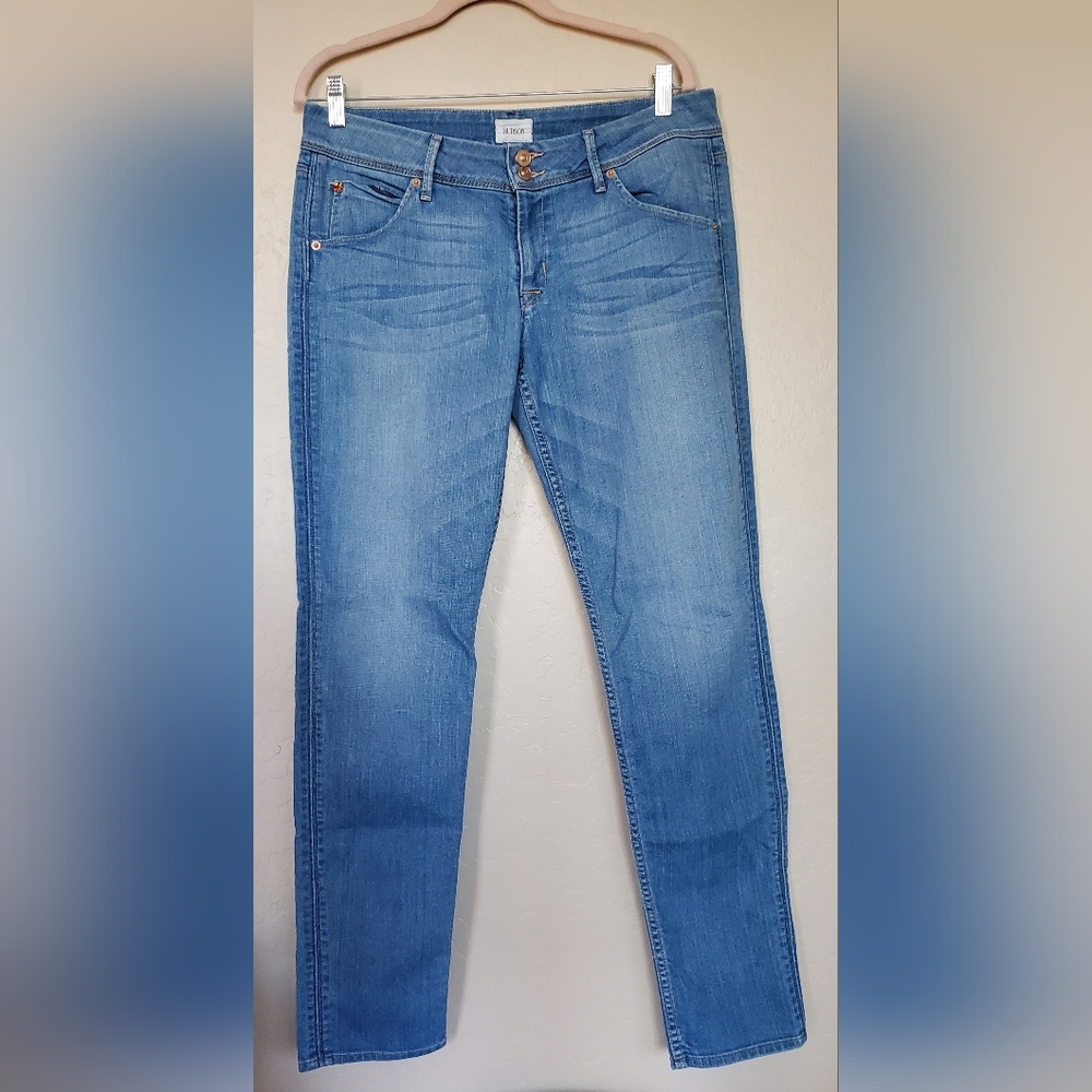 Hudson Skinny Ankle Classic Straight Leg Blue Denim Jeans Women's Size 31
